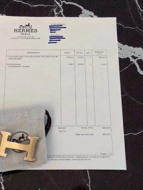 Hermes Constance H Belt Buckle 32mm Gold Hardware w/ Dust Bag main image 4